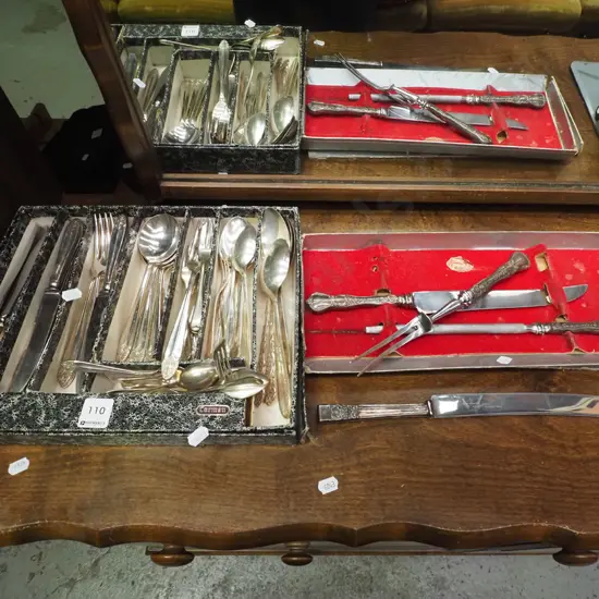 box; Carmen plated cutlery, Rodd carving set
