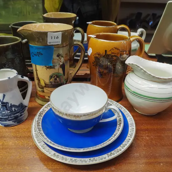 Doulton jug - chips, trio, milk jug, Wade musical beer stein etc