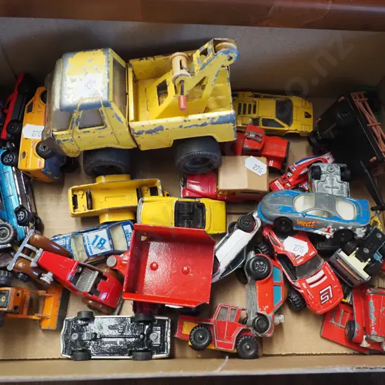 box of model vehicles