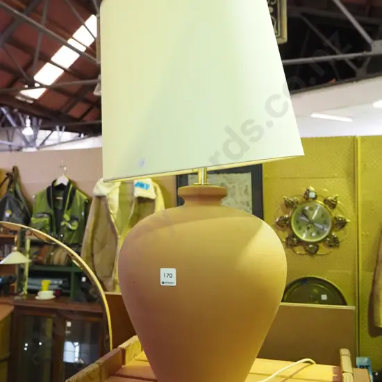 large terracotta based table lamp H-700