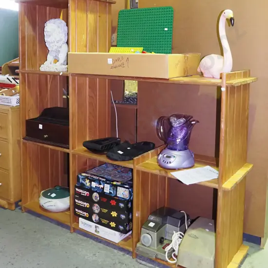 solid pine shelving unit H-1420 W-1420 D-370