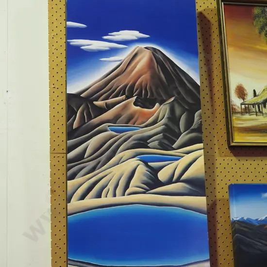 Diana Adams print on board - Emerald Lakes