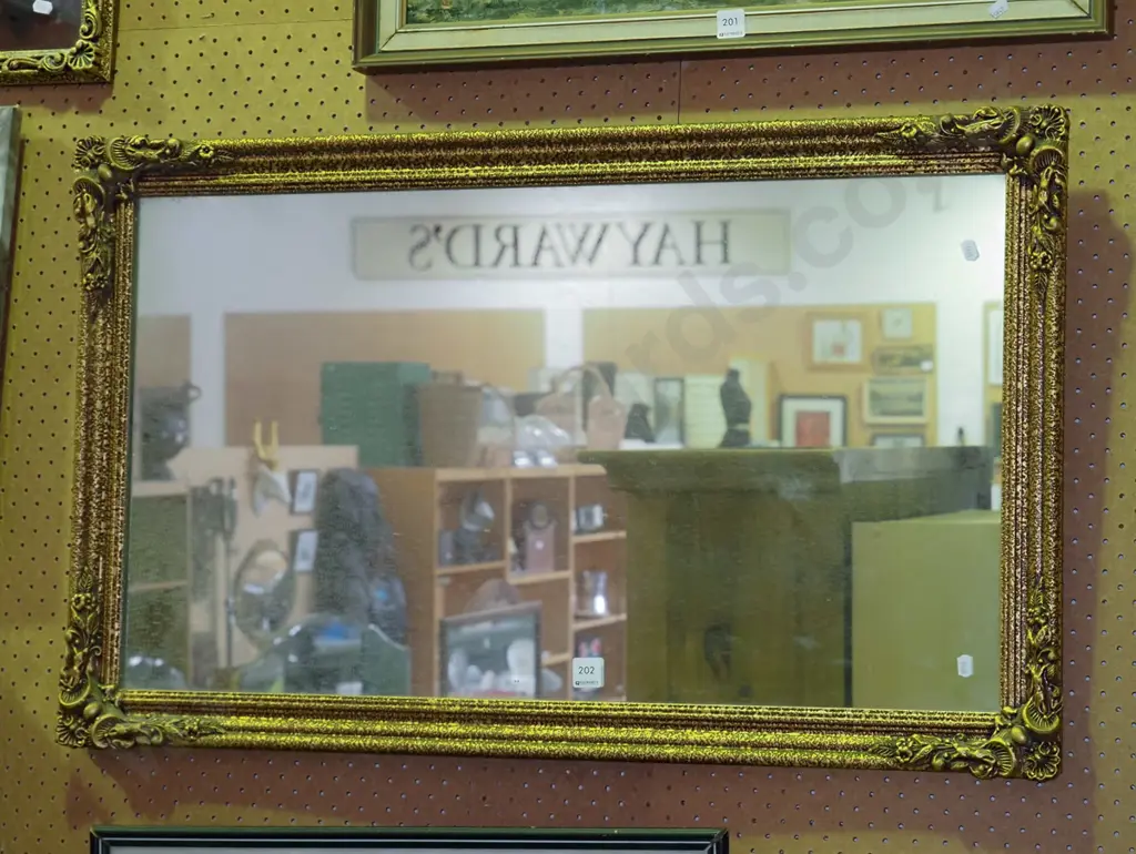 gilt framed wall mirror Image 1++