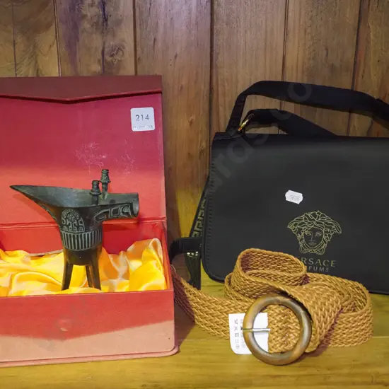 bag, belt, brass Libation Vessel