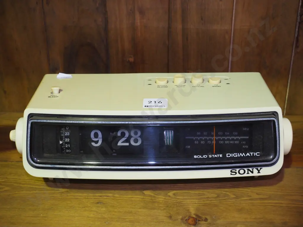 retro Sony flip front radio alarm clock Image 1++