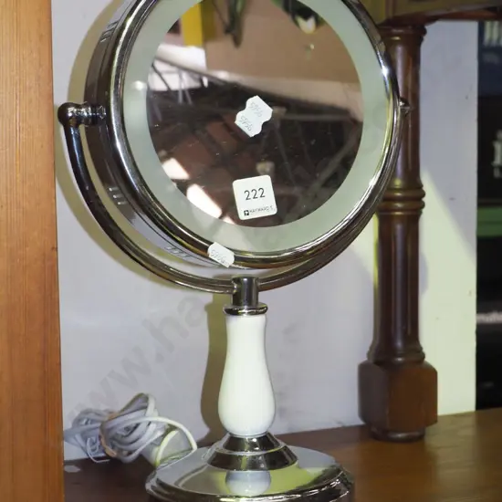 illuminated makeup/shaving mirror