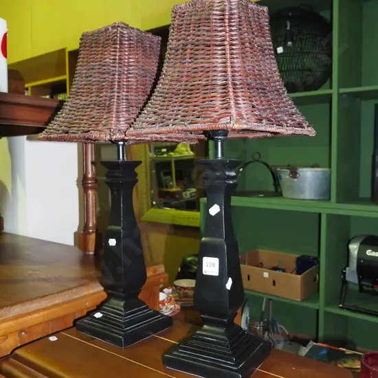 pair of matching composite based table lamps H-530