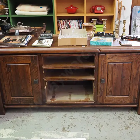 solid pine 2 door unit H-690 W-1500 D-400