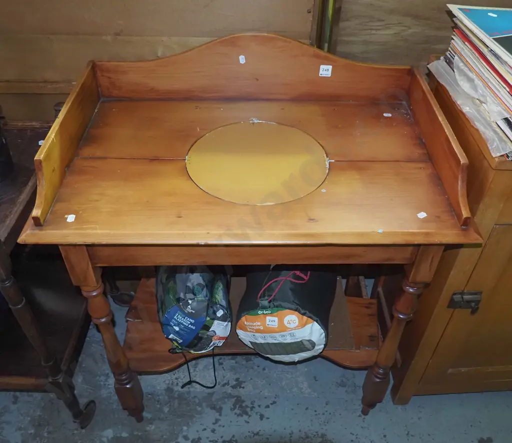 colonial kauri wash stand, hole for wash bowl has been filled in H-900 W-770 W-470 Image 1++
