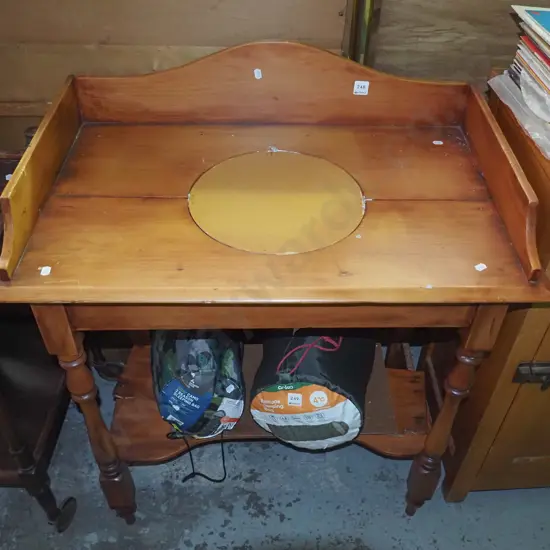 colonial kauri wash stand, hole for wash bowl has been filled in H-900 W-770 W-470