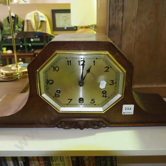 wood cased mantle clock - As Is No Returns