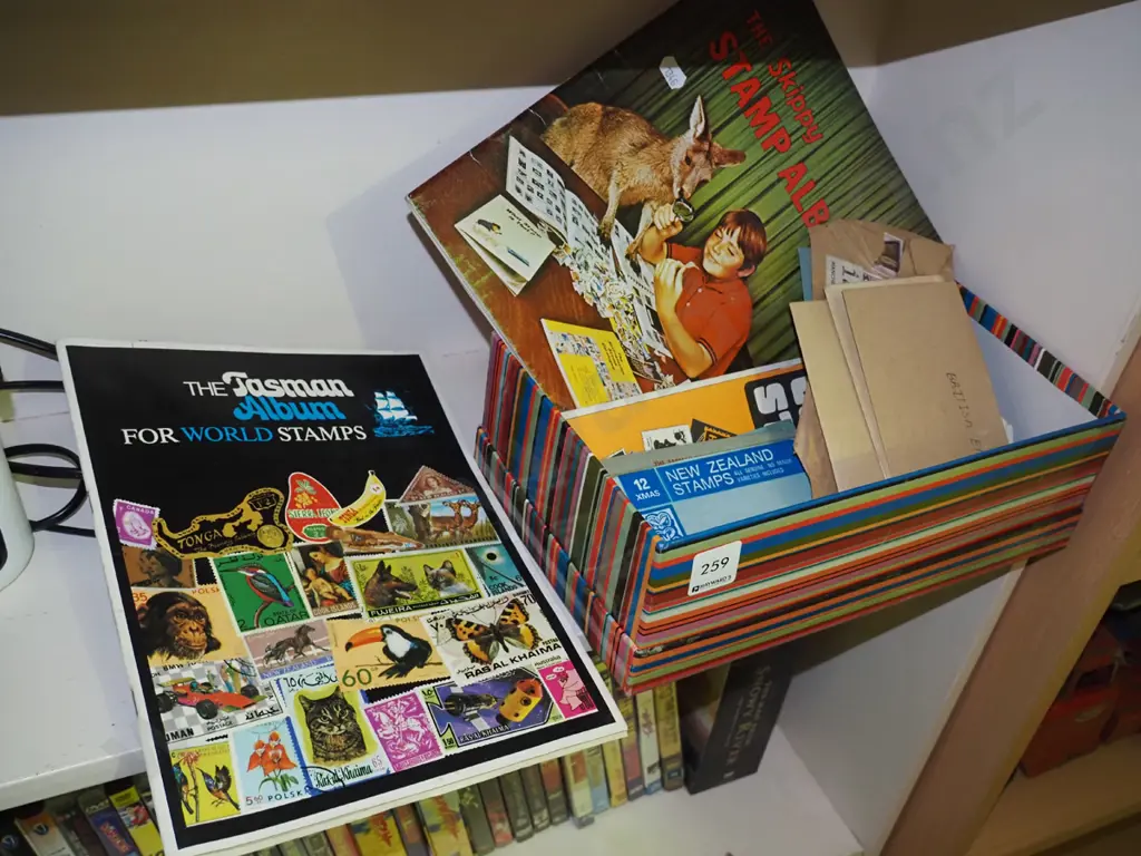 box; stamp albums, envelope stock Image 1++