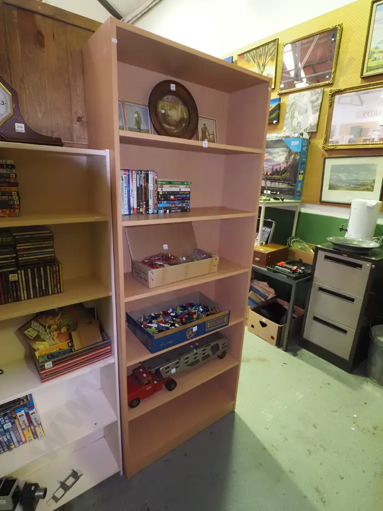 mdf faux wood veneer bookcase H-2020 W-800 D-290 Image 1++