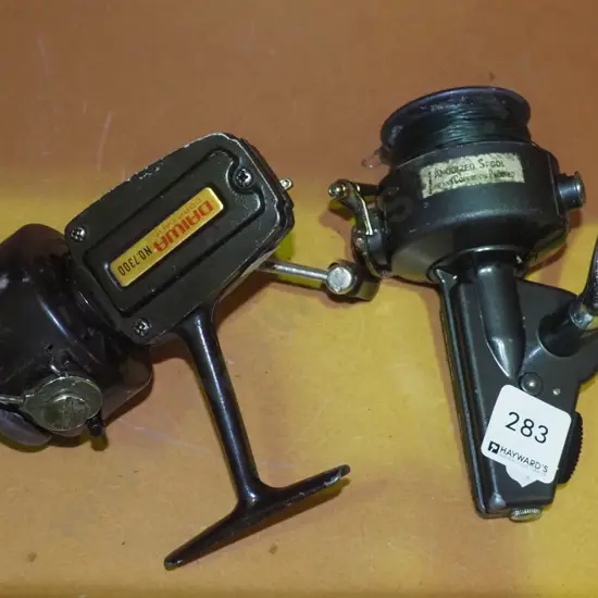 2x vintage spinning fishing reels