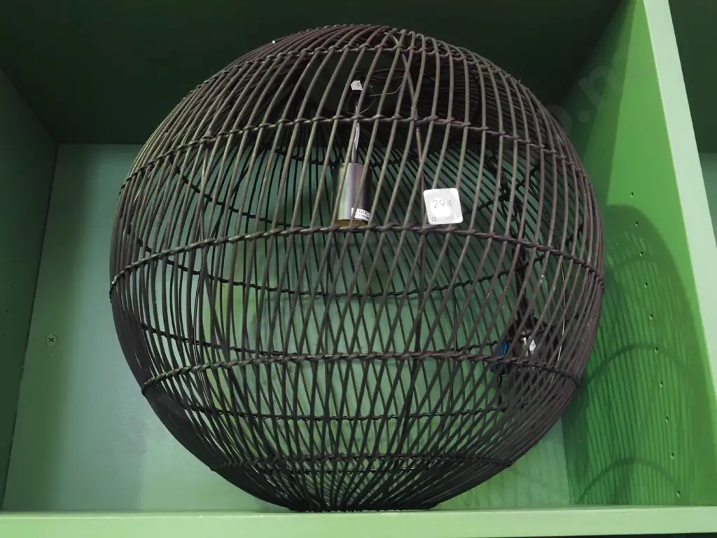 black cane globe light fitting Image 1++