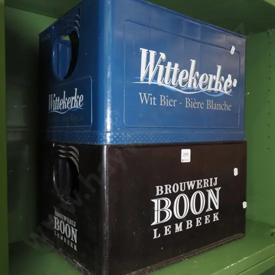 2x plastic German beer bottle crates