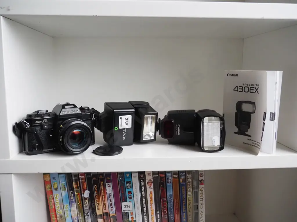 Pentax Super A 35mm 35mm camera with additional flash Image 1++