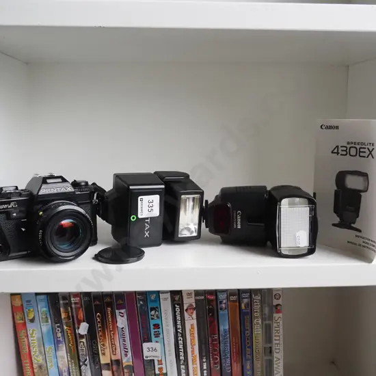 Pentax Super A 35mm 35mm camera with additional flash