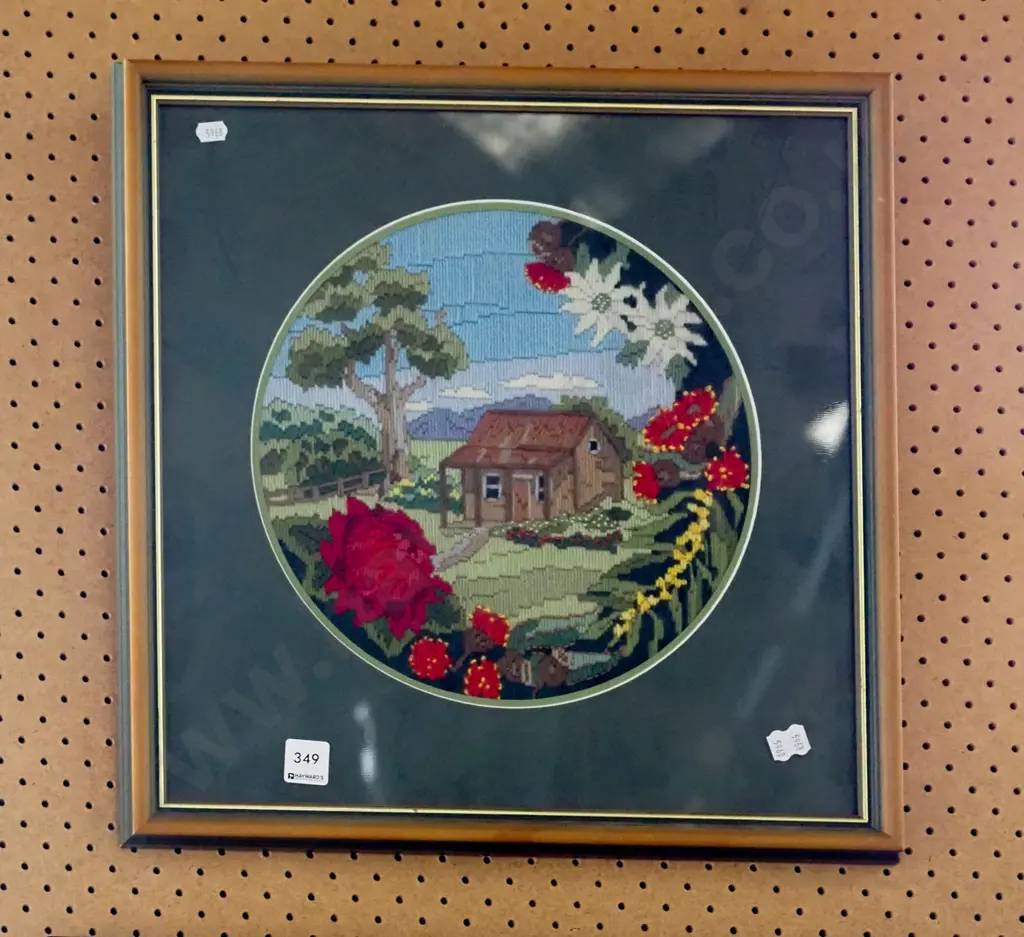 framed needlework - cottage Image 1++