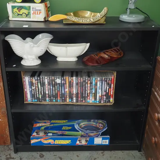 mdf black melteca bookcase