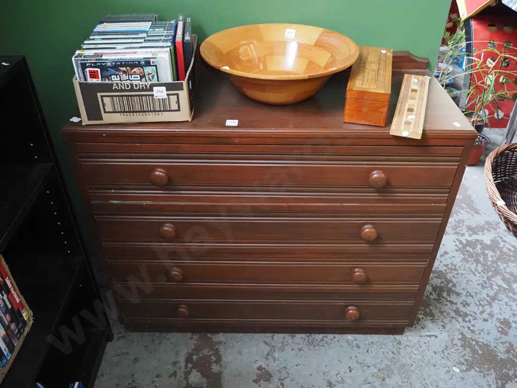 solid wood 4 drawer chest H-760 W-900 D-380 Image 1++