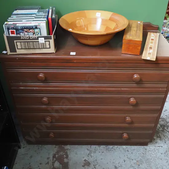 solid wood 4 drawer chest H-760 W-900 D-380