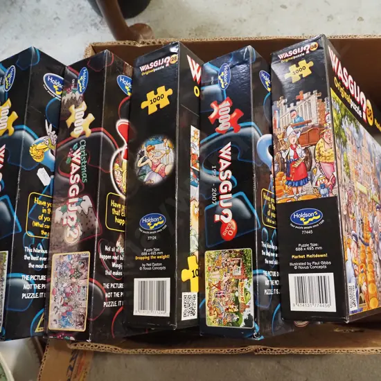 box of wasgij puzzles