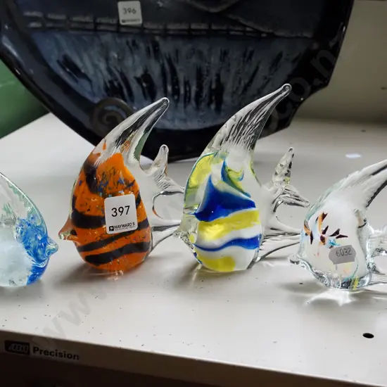 4x glass tropical fish Tallest H-130