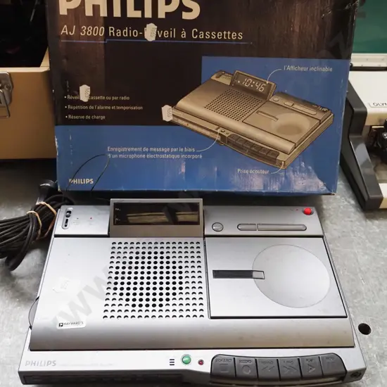 Philips radio cassette alarm clock