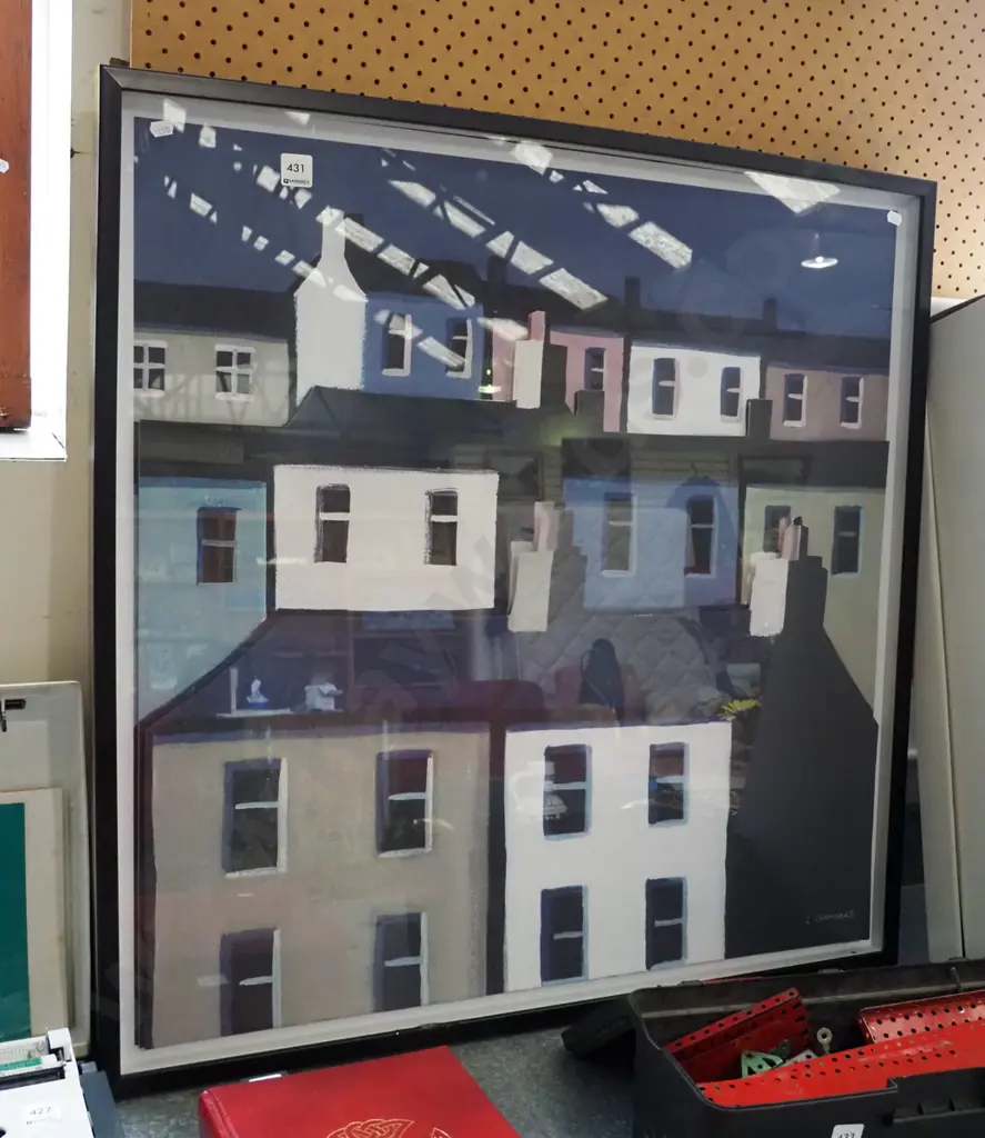 framed collage print - houses Image 1++