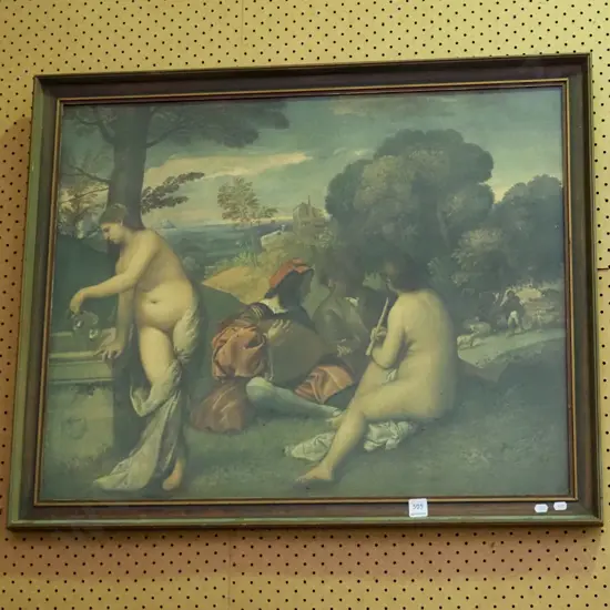 framed print - classical scene