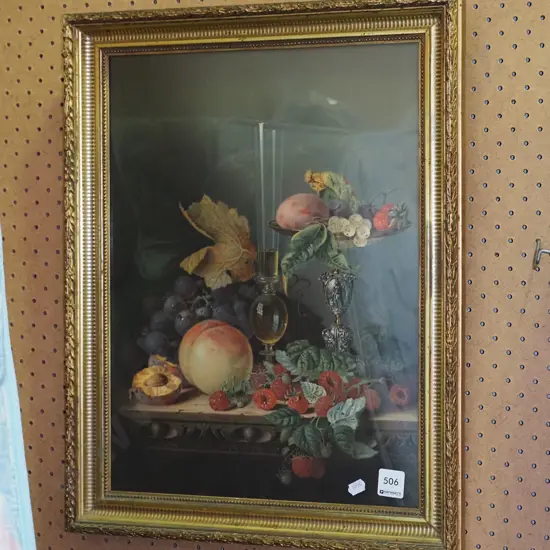 gilt framed print - still life fruit
