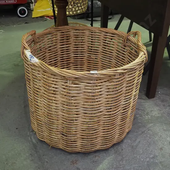 cane wood basket H-450 W-580