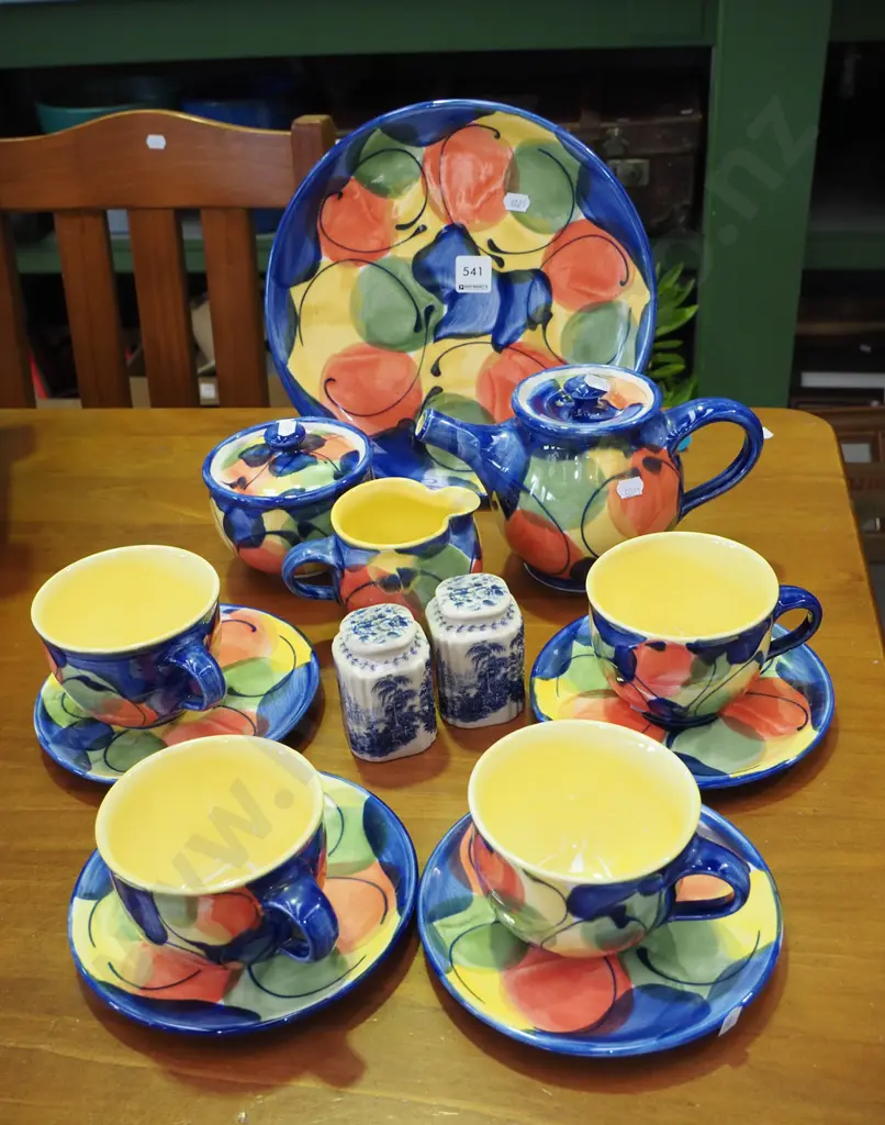 assorted Cooks hand painted studio pottery items, 2x salt and pepper shakers Image 1++