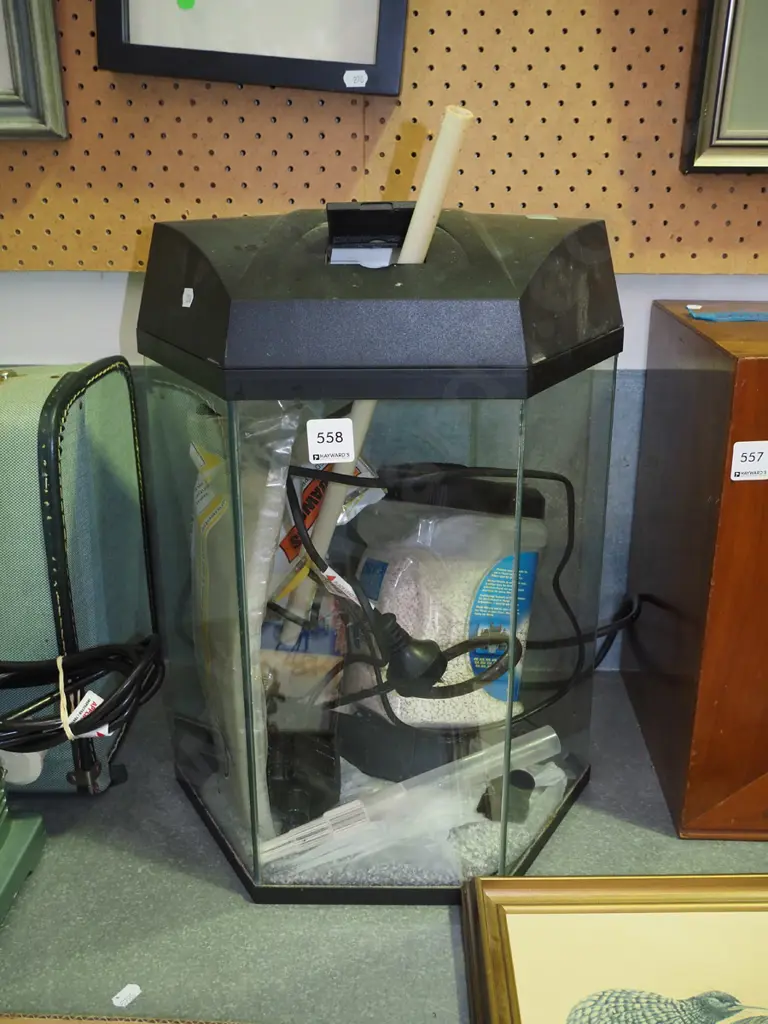 octagonal aquarium and accessoreis Image 1++