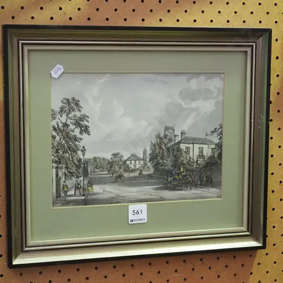 framed print - Victorian street scene