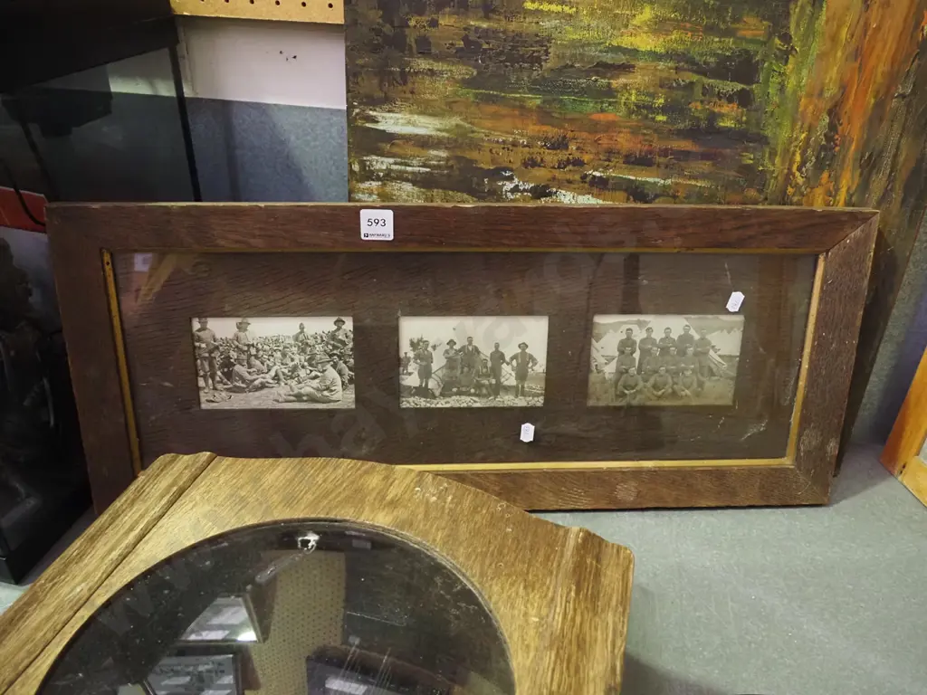oak framed WWI soldier photos Image 1++