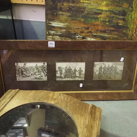 oak framed WWI soldier photos