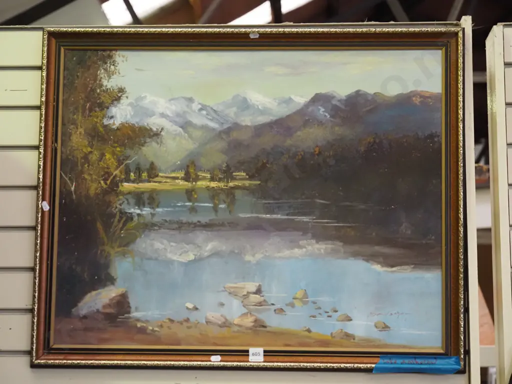 framed oil - Lake Matheson Image 1++