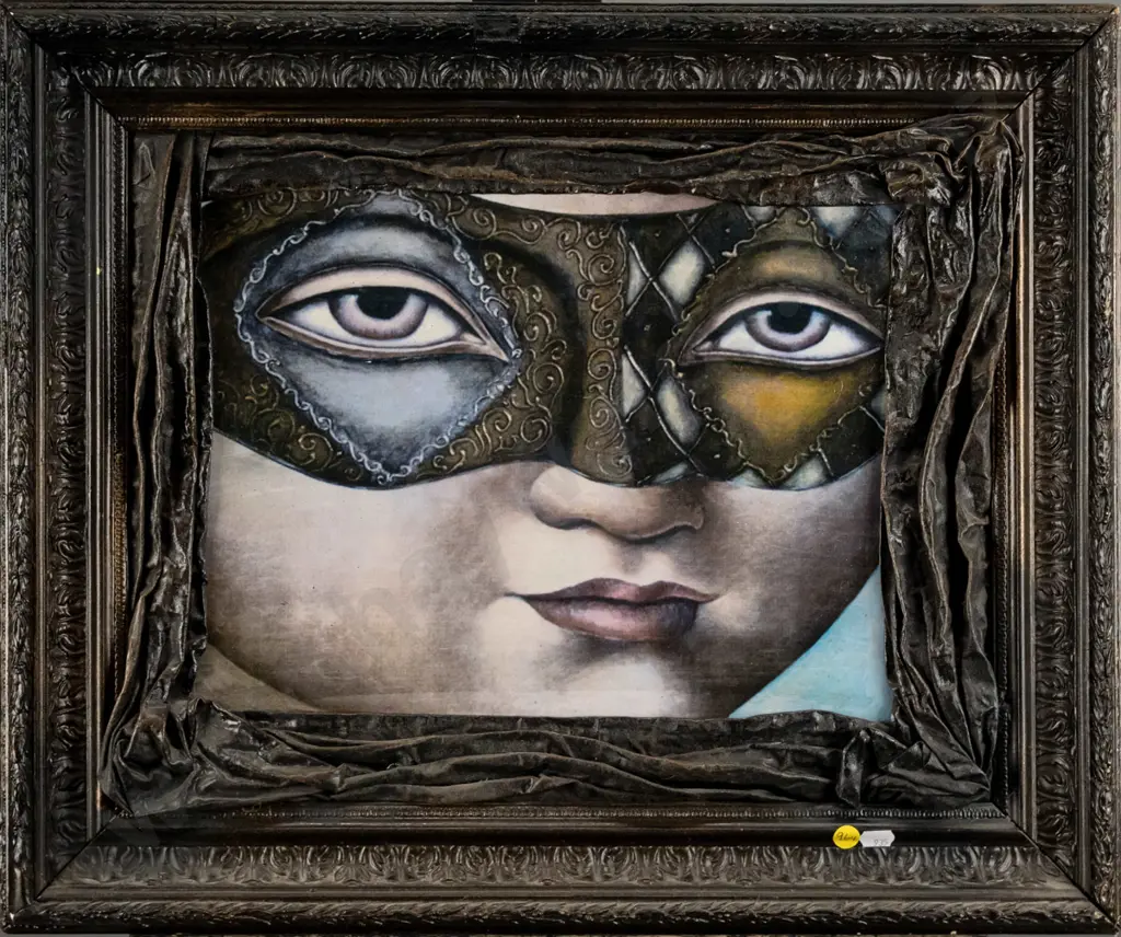 black ornate framed digital print Image 1++