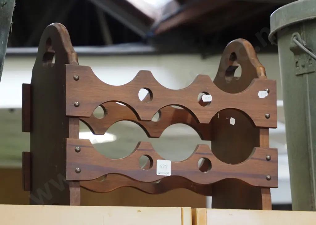 retro wooden wine rack Image 1++