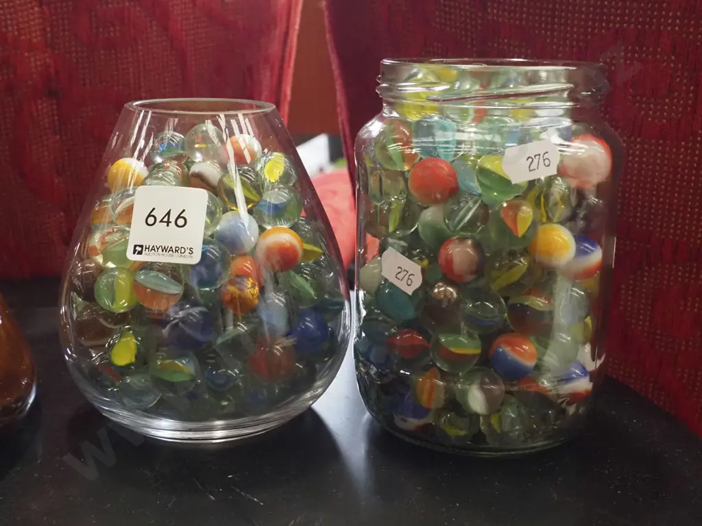 2x jars of marbles Image 1++