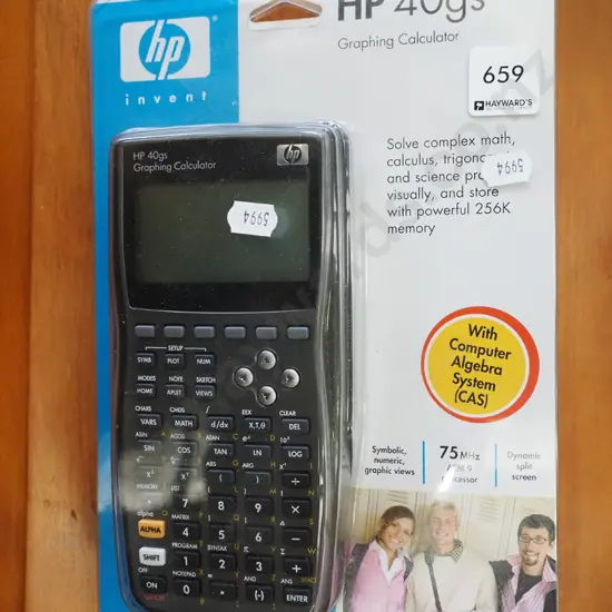 Hp graphing calculator with box