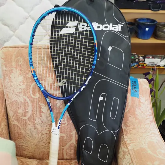 Head tennis racket and case