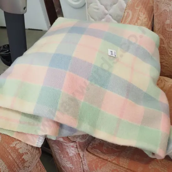 checked woollen blanket
