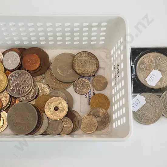 small tray of coins - tray not included