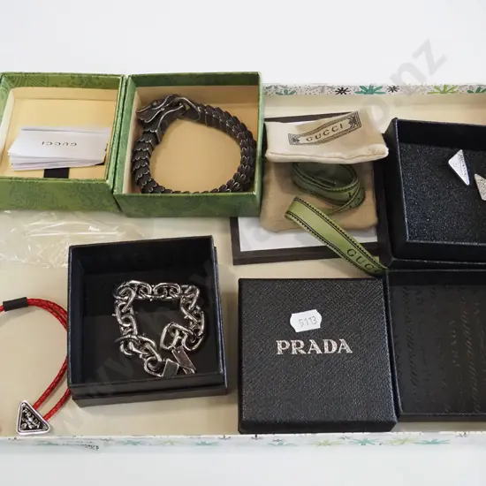 box; costume jewellery - bracelets, pins