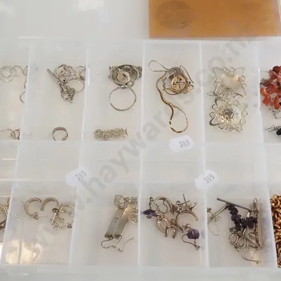 plastic organiser of costume jewellery