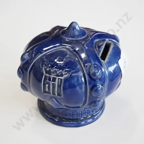 ceramic Crown money box of coins