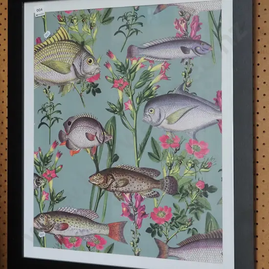 framed fish print